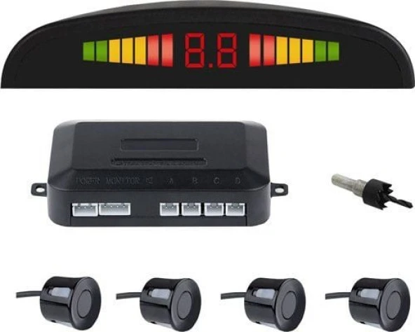 NİKEN Araç geri park sensörü led ekran ve ses ikazlı gri göz niken - 2