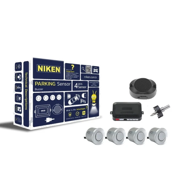 NİKEN Araç geri park sensörü bip bip ses ikazlı gri göz niken