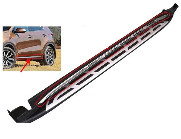 AUTOGP Kia sportage yan basamak koruma 2016+ kromlu model