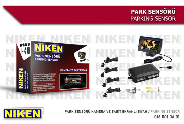 AEM Araç geri park sensörü monitör ve kameralı ses ikazlı siyah göz - 3