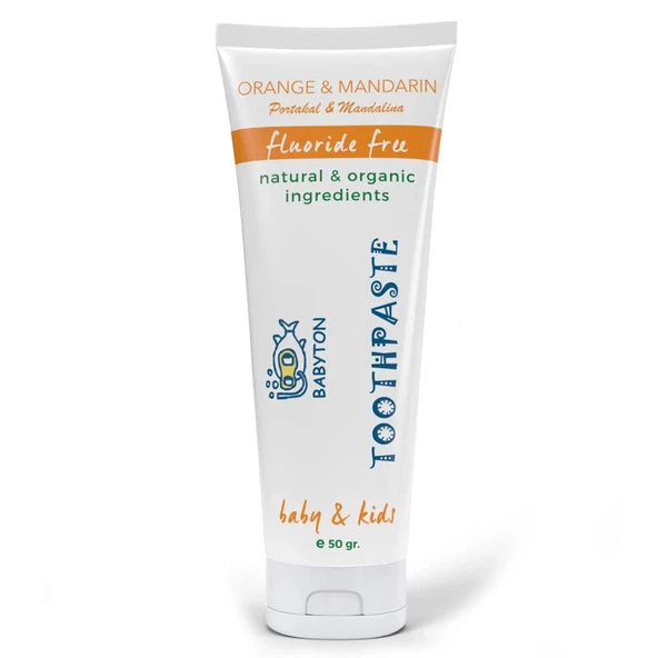 Babyton Organik Doğal Portakal  Mandalina Aromalı Diş Macunu 50 Gr - 2