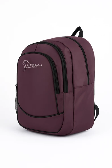 Louisiana Polo 3 Bölmeli Okul Sırt Çantası Bordo 2450 - Resim 2
