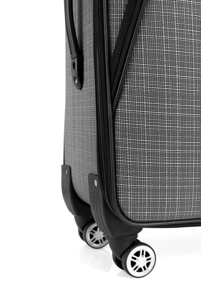 Louisiana Polo Büyük Boy 4 Teker Kumaş Valiz Gri 1081 - Resim 8