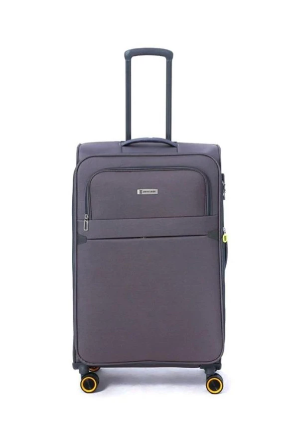 Pierre Cardin Ultra Light Hafif Lüx Kumaş Büyük Boy Valiz Antrasit 04PC6000