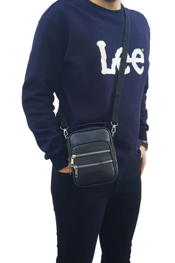 Trend Erkek Çanta 5 Bölmeli Siyah 7698 - 2