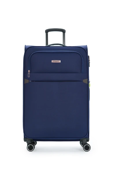 Pierre Cardin Ultra Light Hafif Lüx Kumaş Büyük Boy Valiz Lacivert 04PC6000