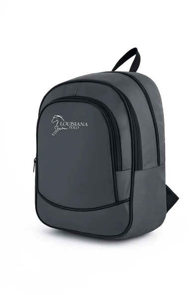 Louisiana Polo 3 Bölmeli Okul Sırt Çantası Gri 2450 - Resim 2