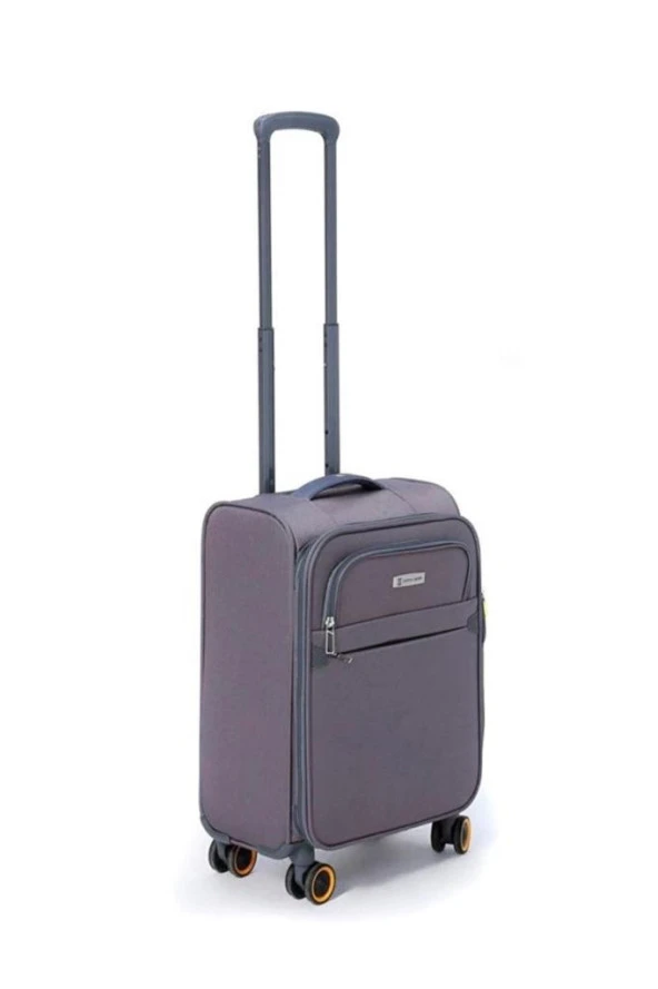 Pierre Cardin Ultra Light Hafif Lüx Kumaş Kabin Boy Valiz Antrasit 04PC6000 - Resim 2