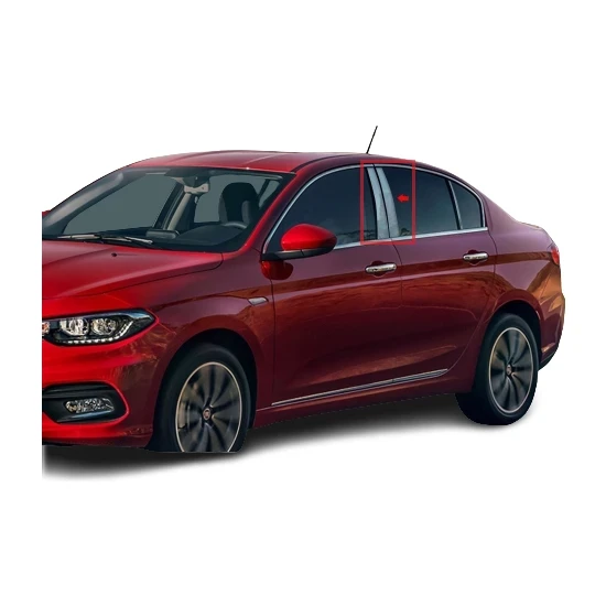 Fiat Egea SD/HB/SW 2015 Sonrası Direk Nikelajı 6 Parça Paslanmaz Çelik