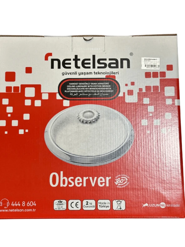 Netelsan Observer 360 Derece Sensörlü Tavan Armatürü - 2