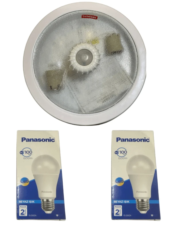 Netelsan Observer 360 Derece Sensörlü Tavan Armatürü + 2 Adet Panasonic 14W Beyaz Hediye