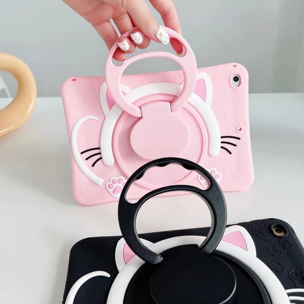 Apple iPad Pro 11 3. Nesil 2021 Kılıf Cute Dolls Standlı Eğlenceli 3D Karekterli Çocuk Kılıfı A2377 A2499 A2301 A2460 - 9