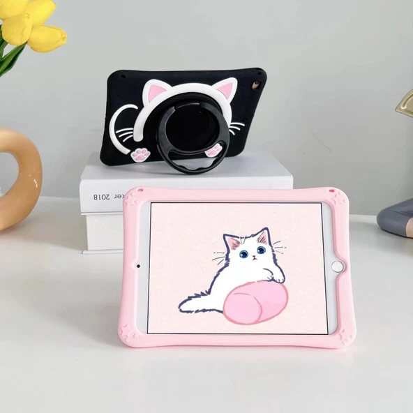 Apple iPad Pro 11 3. Nesil 2021 Kılıf Cute Dolls Standlı Eğlenceli 3D Karekterli Çocuk Kılıfı A2377 A2499 A2301 A2460 - 12