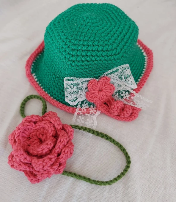Karpuz Güzeli Bebek Amigurumi Organik Oyuncak - 3