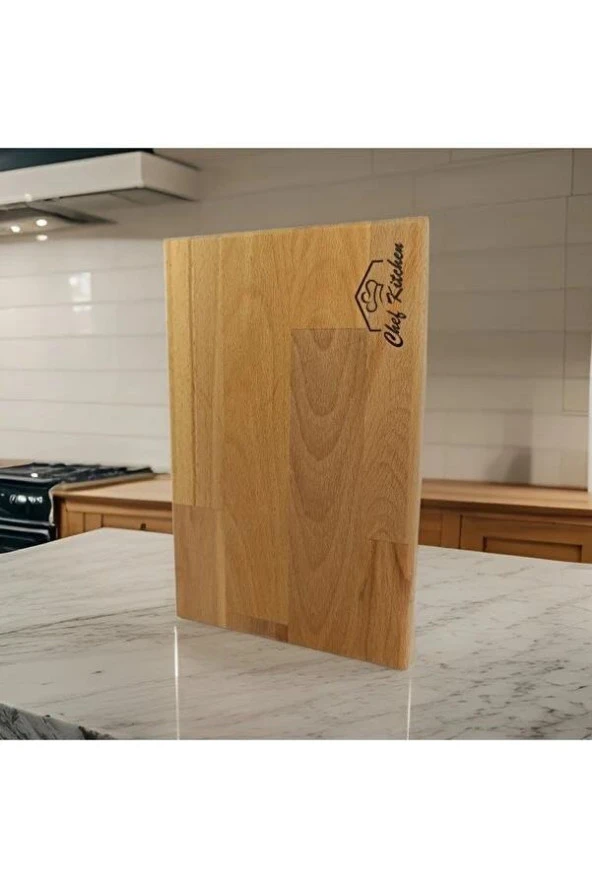 Ahşap 30x20 Cm Sebze Meyve Doğrama Ve Sunum Servis Tahtası 4 Ayaklı - 2