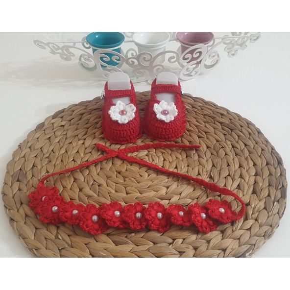 Kırmızı Yenidoğan Patik - 2