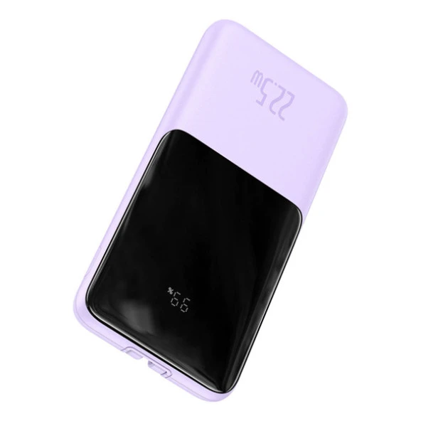 Baseus Elf Dijital Ekranlı 22.5W 10000 mAh Lightning & Type-C Kablolu Hızlı Şarj Powerbank - 11