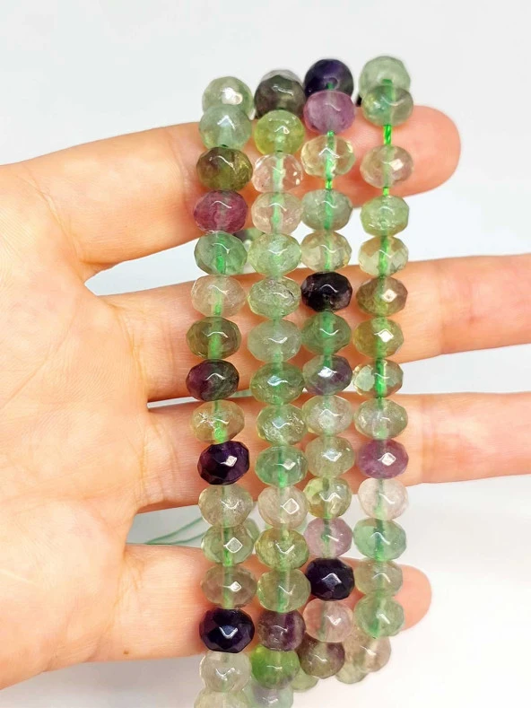 Florit Taşı Rondela Faset Kesim 6*8mm dizi (45820) ürün görseli