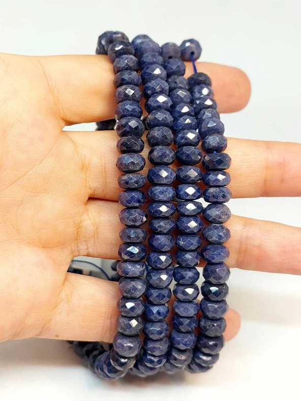 Safir Taşı Rondela Faset Kesim 4*7.5mm dizi (45822) ürün görseli