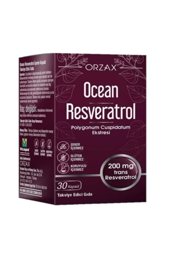 Ocean Resveratrol 200 Mg 30 Kapsül ürün görseli