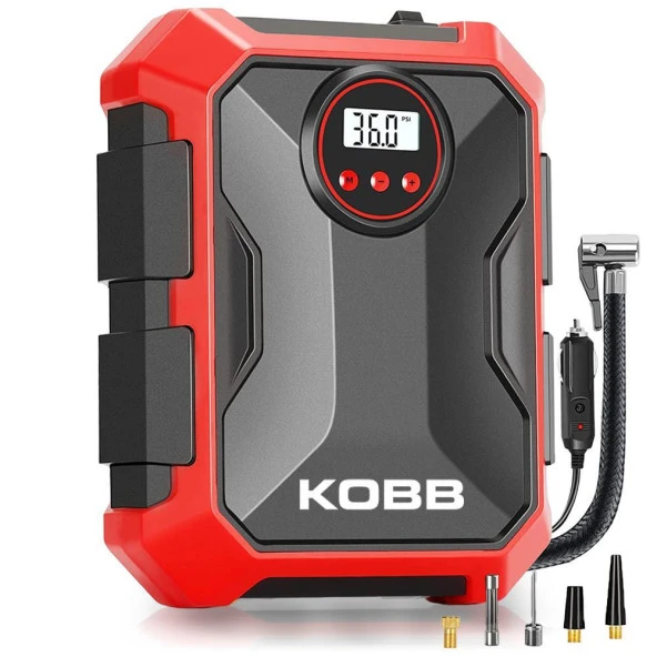 Kobb Kb200 12Volt 150 Psı Ayarlanabilir Dijital Basınç Göstergeli Hava Lastik Şişirme Pompası