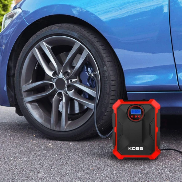 Kobb Kb200 12Volt 150 Psı Ayarlanabilir Dijital Basınç Göstergeli Hava Lastik Şişirme Pompası - Resim 5