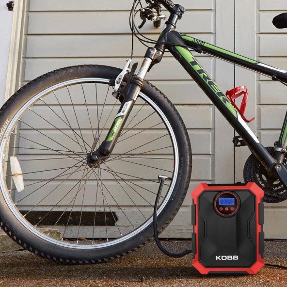 Kobb Kb200 12Volt 150 Psı Ayarlanabilir Dijital Basınç Göstergeli Hava Lastik Şişirme Pompası - Resim 6