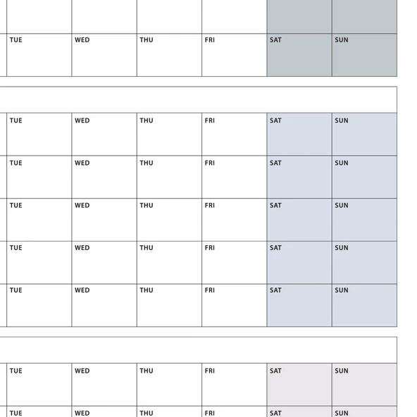Tarihsiz Üç Aylık Duvar Takvimi, Gri Renk, Üç Aylık Duvar Planlayıcısı, 90 Günlük Takvim, 90 Günlük Plan - 50x70 cm - 4