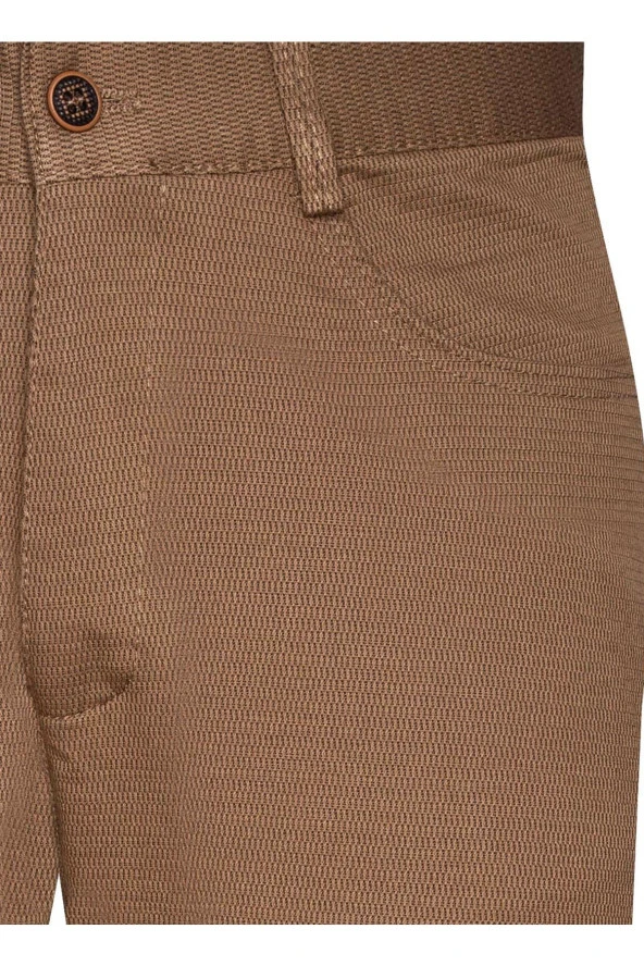 Normal Bel Normal Paça Regular Fit Açık Kahve Erkek Pantolon Pn2024000018 - 2
