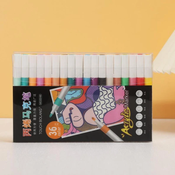 Valkyrie 36 Adet Sanatsal Akrilik Boya Kalemi Kalın Model - 4