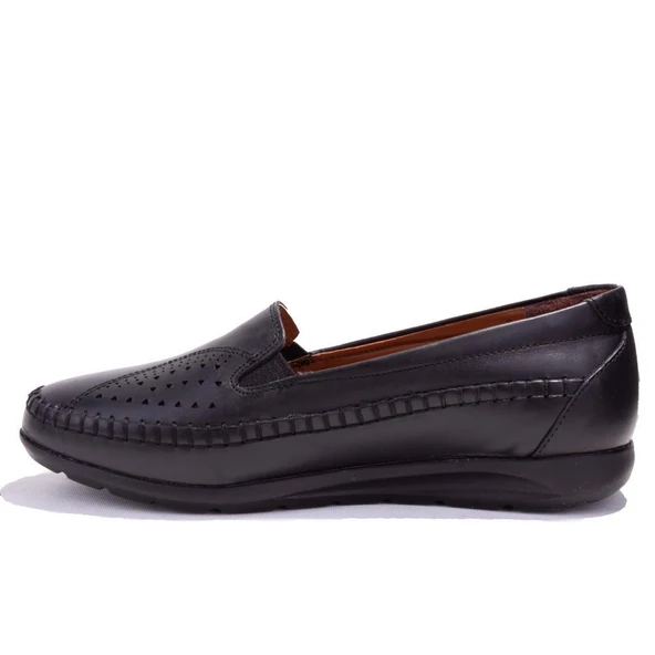 Polaris 103625 5 Nokta Ortopedik Günlük Siyah Kadın Deri Ayakkabı - 3