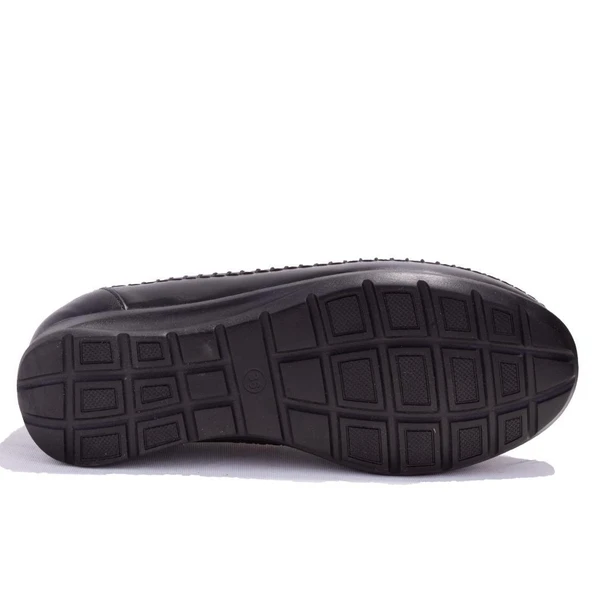 Polaris 103625 5 Nokta Ortopedik Günlük Siyah Kadın Deri Ayakkabı - 4