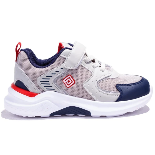 Pepino 1425 Ortopedik Günlük Gri Kırmızı Erkek Çocuk Spor Ayakkabı - 2