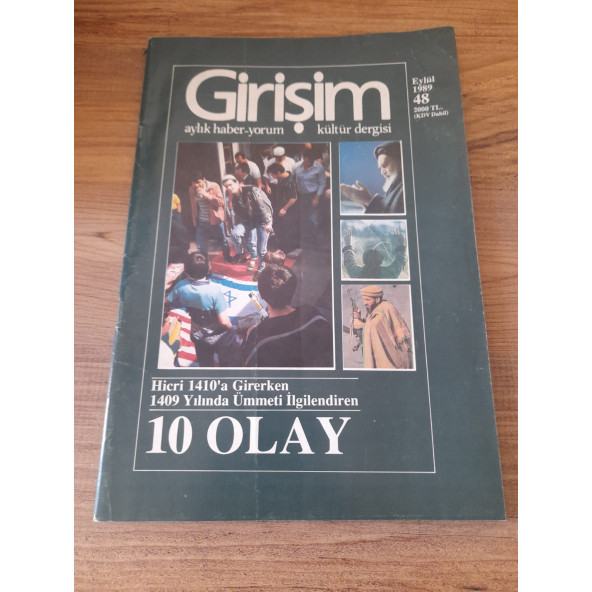 GİRİŞİM AYLIK HABER-YORUM KÜLTÜR DERGİSİ EYLÜL 1989 SAYI:48 "BU KOMANDOLAR DA KİM?" (İKİNCİ EL)