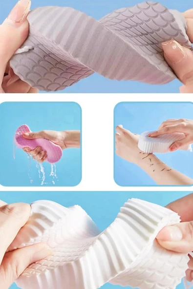 Tilbe Home 5'li Yumuşak Dokulu Sihirli Vücut Kir Çıkarıcı Banyo Lifi Vücut Masaj Fırçası Çocuk Duş Süngeri - 3