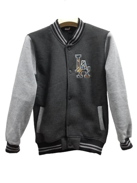 London Life L01390 Çocuk Kolej Ceket İşleme Detaylı Çıtçıt Düğmeli Cepli - Resim 3