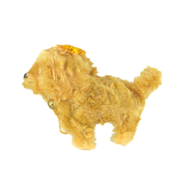Oyuncak Pelüş Köpek Sevimli Köpek Sesli Hareketli Sarı - 2