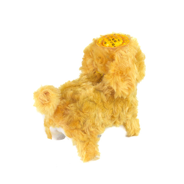 Oyuncak Pelüş Köpek Sevimli Köpek Sesli Hareketli Sarı - 3