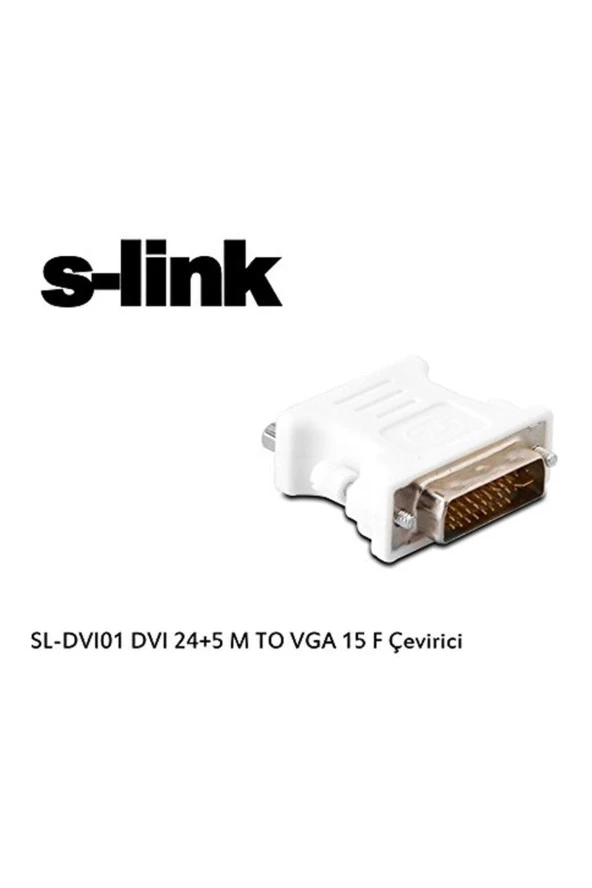 SL-DVI01 DVI 24+5 M TO VGA 15 F Çevirici - 3