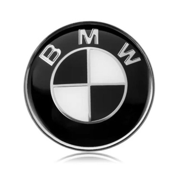 BMW 45MM DİREKSİYON DAMLA STICKER LOGO SİYAH BEYAZ ürün görseli