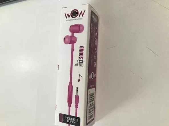 Powerway Wow Pink Kulak İçi Mikrofonlu Ses Kontrolli