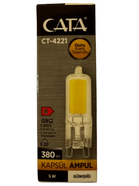 Cata CT-4221 5W 3200K (Günışığı) G9 Duylu Kapsül Ampul
