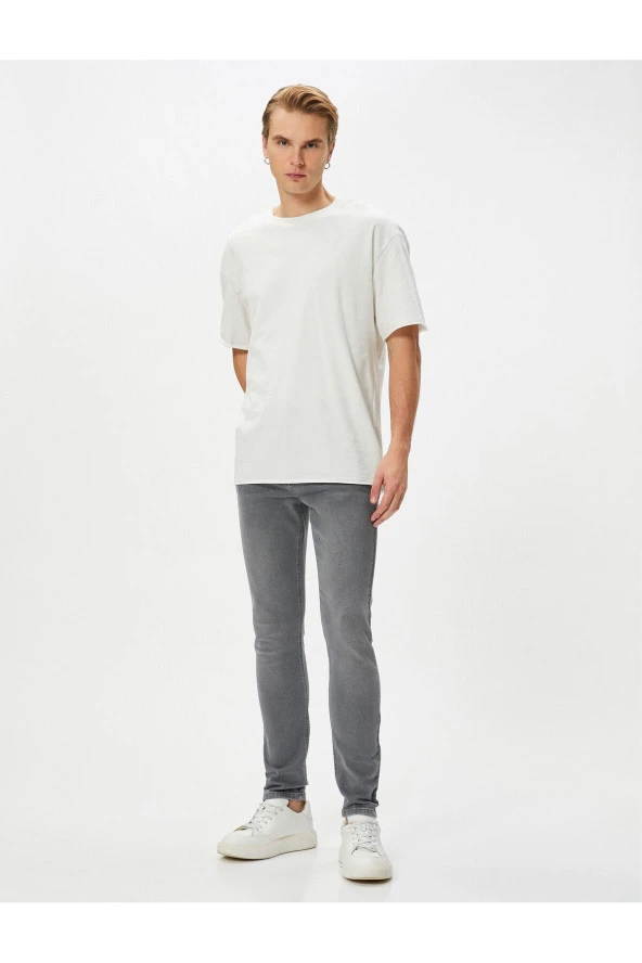 Skinny Fit Kot Pantolon - Michael Jean 4sam40017nd Gri - 2