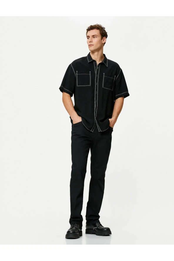Straight Fit Boru Paça Kot Pantolon - Mark Jean