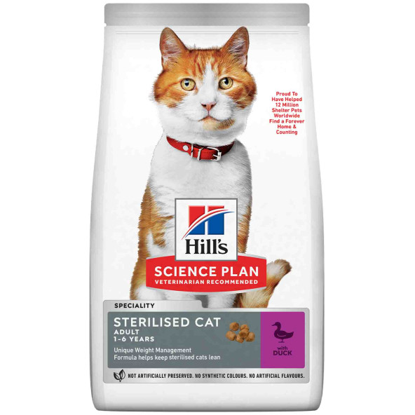 Hills Sterilised Ördekli Kısır Kedi Maması 3kg Ördekli Kısırlaştırılmış Kedi Maması - Resim 2