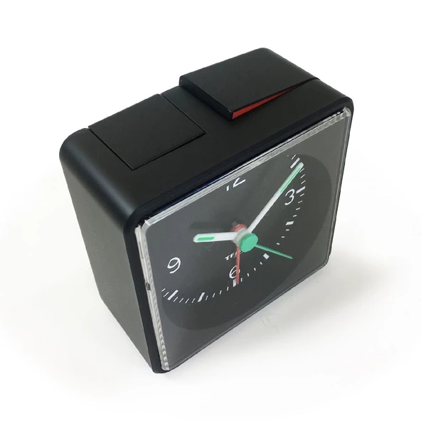 TFA Push Alarmlı Aydınlatmalı Elektronik Masa Saati Siyah - 4