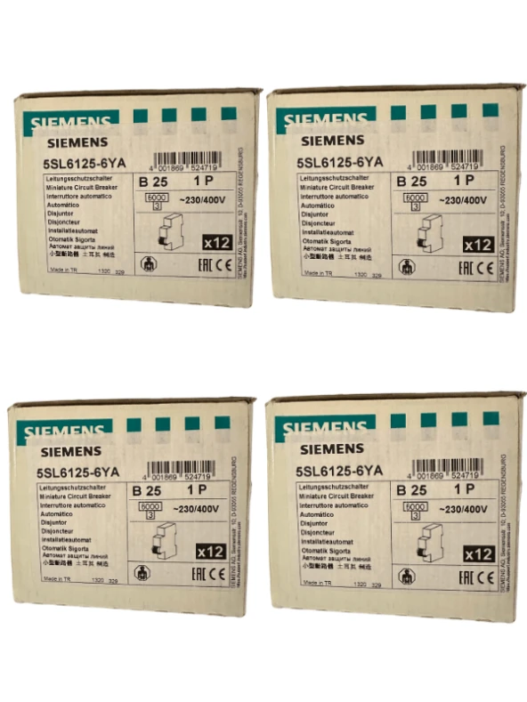 Siemens B25 1P Otomat Sigorta (4 Adet)