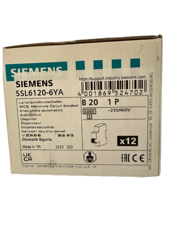 Siemens B20 1P Otomatik Sigorta (1 Adet)