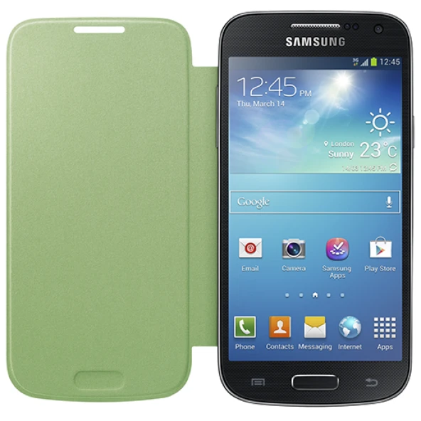 Samsung i9190 Galaxy S4 Mini Orjinal Flip Cover Kılıf - Yeşil EF-FI919BGEGWW