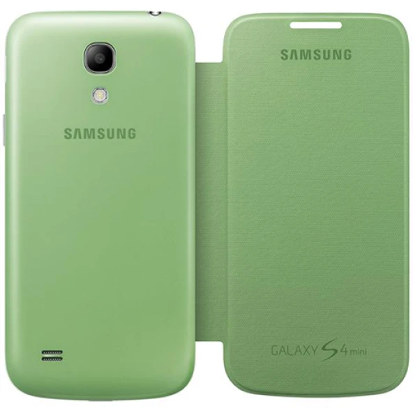 Samsung i9190 Galaxy S4 Mini Orjinal Flip Cover Kılıf - Yeşil EF-FI919BGEGWW - Resim 4